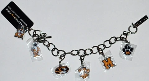 Missouri Tigers Charm Bracelet Evolution Heritage Vault Logos MIZZOU Truman NWT Cover