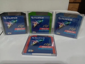 4 FujiFilm Zip 100MB Disk IBM Formatted Brand New Sealed And Unused - Afbeelding 1 van 4