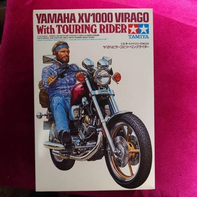 Tamiya 1/12 Yamaha XV1000 Virago with Touring Rider Model Kit, Out of Print, Us - Image 1 of 4