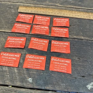 Orlick Glass Wick EVERLASTING For Lighter Vintage Unused English Lot Of 12 - Picture 1 of 9