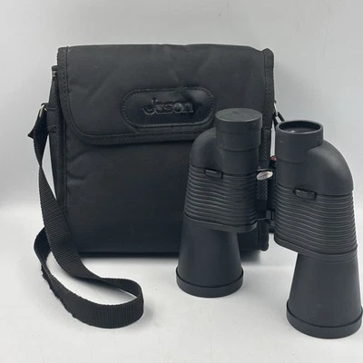 JASON Perma Focus 2000 10 X 50 Wide Angle 7.5 Degree Binoculars w/ Strap & Case - Image 1 of 4