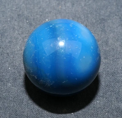 27"32" Marble Blue Banded Agate Vintage Hand Ground Bullseye Dyed Mint  Mar649 - Image 1 of 4