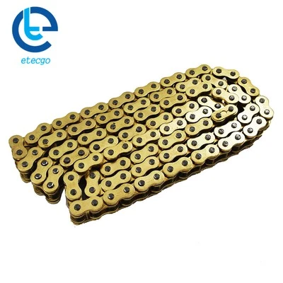 Cadena de transmisión dorada con junta tórica 525 paso 120 eslabones 525-120 para ATV motocicleta Foto 1 de 4