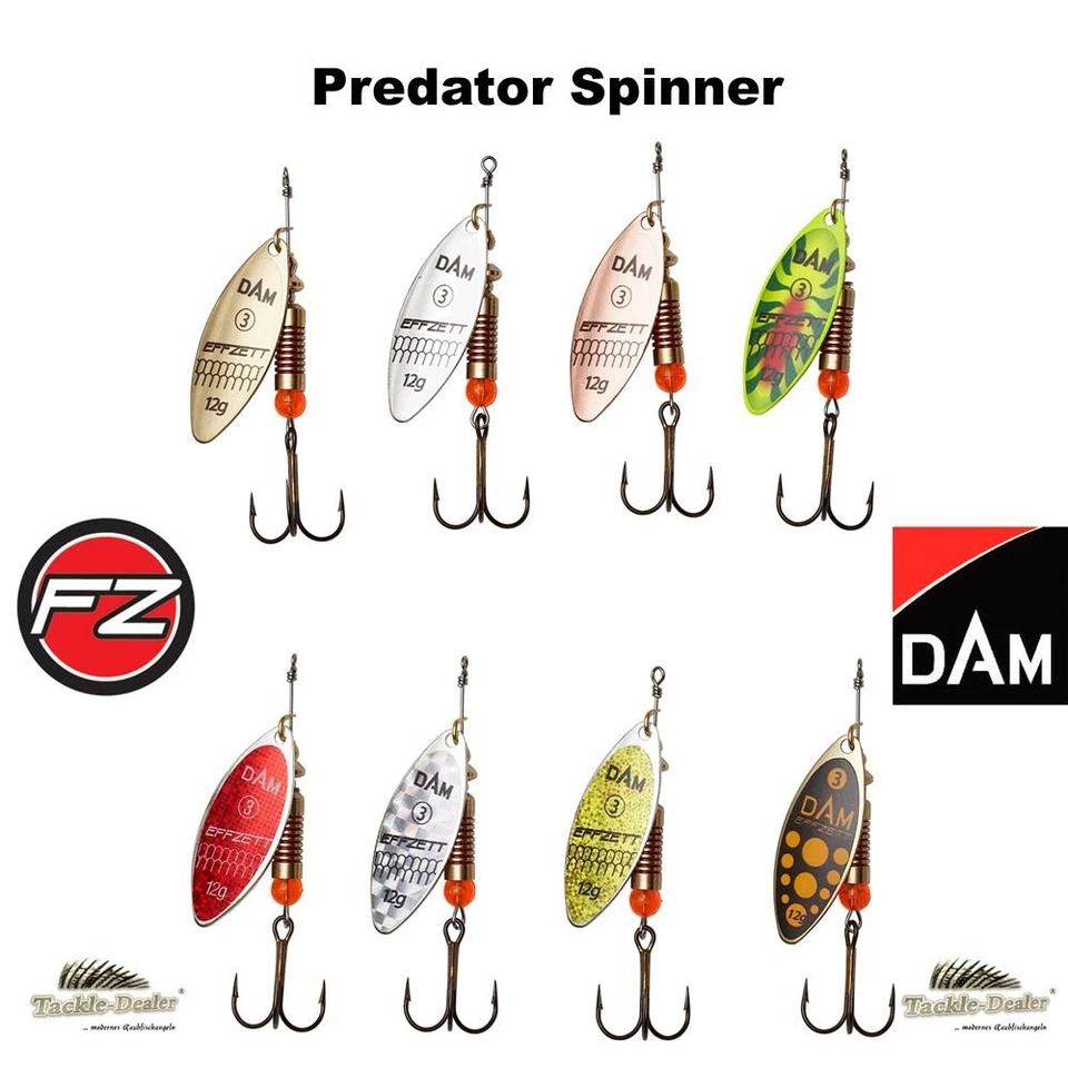 EFFZETT Predator Spinner 3g 4g 7g 12g 17g Hecht Barsch Spinnangeln - Bild 1 von 1