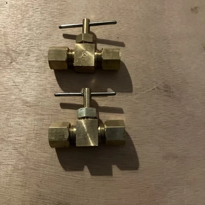 LASCO 17-1511 (2) 1/4” Compression by 1/4” Compression Straight Needle Valve - Image 1 of 4