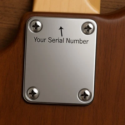 Placa de cuello grabada gratis para guardabarros con su elección de un NÚMERO DE SERIE PERSONALIZADO Foto 1 de 4