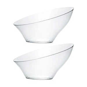 Disposable Angled Plastic Bowls Round Medium Serving Bowl, Elegant for Party'... - Picture 1 of 9