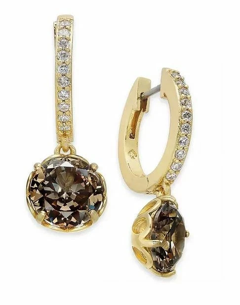 Pendientes Huggies Kate Spade That Sparkle Pave en diamante negro Foto 1 de 3