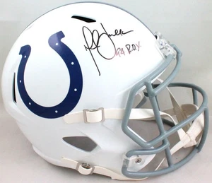 Marshall Faulk Autographed Colts F/S Speed Helmet w/ROY -Beckett W Hologram *Blk - Picture 1 of 5