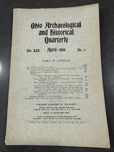 Ohio Archaeological and Historical Quarterly vol 25 April 1916 No 2 - Imagen 1 de 4