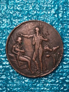 UK SR John Jervis Commemorative Token 1797 Copper King Nautilus Lettered Edge - Picture 1 of 10