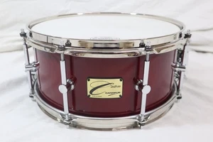 Used Canopus Custom Order Snare 13X6 Maple 8Ply Nitro Lq Red - Picture 1 of 6