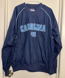 Pullover cortavientos Carolina Tar Heels azul marino talla grande edición equipo ropa de colección - Imagen 1 de 10