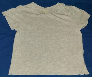 girls soft rib knit short sleeve shirt top size youth medium The Commons - Picture 1 of 6