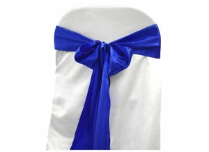Pack of 5 Satin Chair Sashes - Royal Blue - Picture 1 of 1