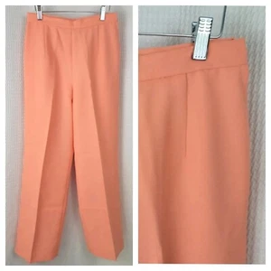 Vintage Polyester High Waisted Orange Trousers Waist 28" Size 6/8? - Picture 1 of 10
