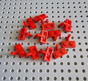 LEGO Platte mit Haken 10 Stück 1x2 rot red plate with hook 4623 A026 - Bild 1 von 1