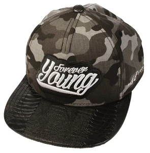 Flat Fitty Forever Young Adjustable Buckle Back Baseball Cap Hat, Grey Camo - Picture 1 of 10