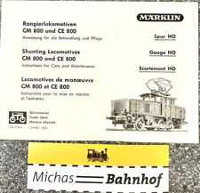 Märklin CM Ce 800 Manual Tan 0165 K CM800-100/3 H0 1:87 HS3 # 61 Å