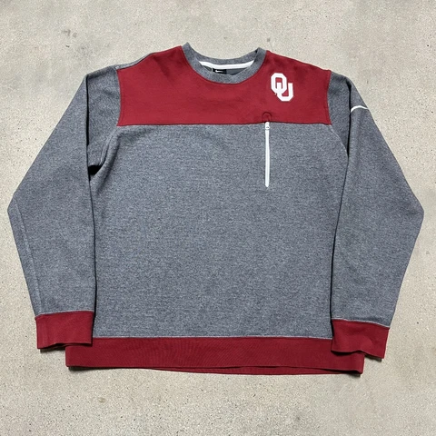 Nike Oklahoma State Cowboys Gray Red Pullover Long Sleeve Sweatshirt Men's XL Cover