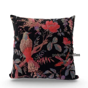 12" 16" 18" 20" 22" 24"32" Velvet Bird Printed Cushion Cover Tartan Pillow Case - Picture 1 of 5