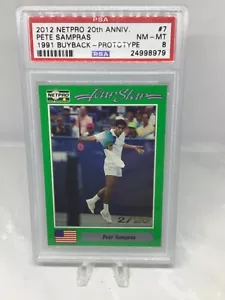 2012 Netpro 20th Anniv 1991 Buyback Prototy #7 2/20 Pete Sampras PSA 8 (Top Pop) - Picture 1 of 3