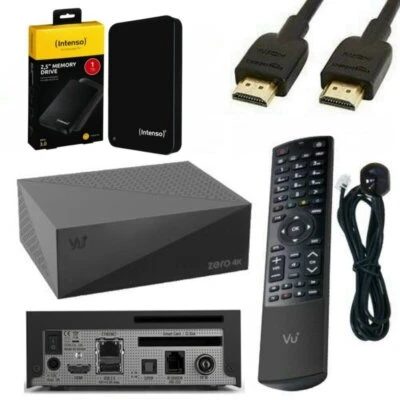 VU+ Zero 4K 1x DVB-C/T2 Tuner Linux Receiver inkl. 1TB USB Festplatte - Bild 1 von 4