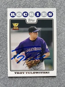 COLORADO ROCKIES- TROY TULOWITZKI AUTOGRAPH 2008 TOPPS RC #385 TRADING CARD - Picture 1 of 1