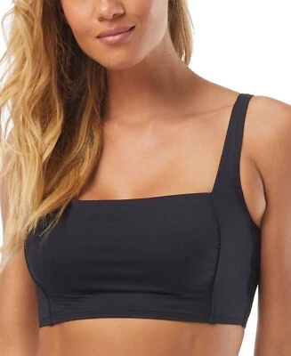 Top de bikini corto Carmen Marc Valvo 283930 cuello cuadrado espalda torcida, talla MD Foto 1 de 2