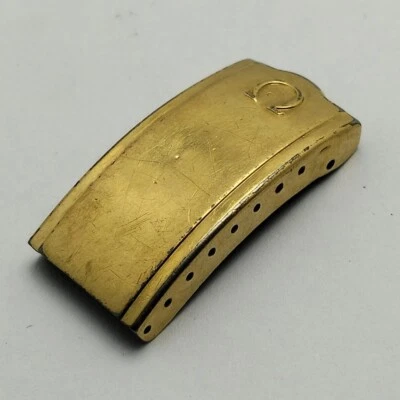 Золотистая винтажная застежка для часов Omega нержавеющая сталь детали браслета - Изображение 1 из 4