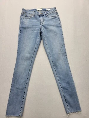 Jessica Simpson Womens Jeans 4 Blue Light Wash Super Skinny Raw Hem Low Rise - Image 1 of 4