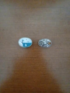 TWO CLASSIC VINTAGE / ANTIQUE? SNUFF PILL BOXES SILVER AND ALPACA SILVER - Picture 1 of 6