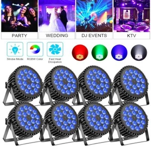 10X 270W 18LED PAR Can Stage Lighting RGBW DMX Club DJ Disco Party Show Light US - Picture 1 of 17