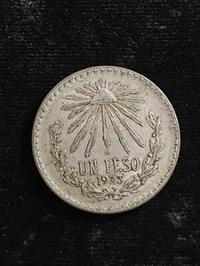 1923 M Mexico Silver Peso XF Rim Ding T344 - Picture 1 of 2