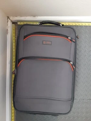 Maleta con ruedas Chaps Ralph Lauren gris y naranja 24 x 14 x 8 #S153 Foto 1 de 4