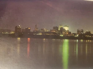 Memphis on the Mississippi City Skyline at Night Tennessee Color Post Card - Picture 1 of 10
