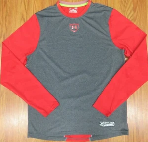 UNDER ARMOUR BASEBALL FITTED HEATGEAR L/S T-SHIRT POLY/SPANDEX LARGE, L - Picture 1 of 4