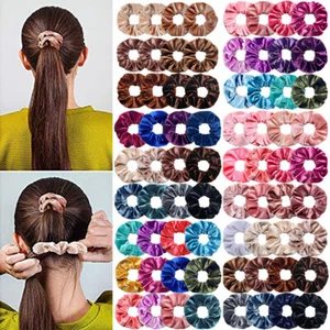 12Pcs Women Girl Hair Scrunchies Velvet Elastic Hair Bands Scrunchy Rope Ties US - Picture 1 of 21