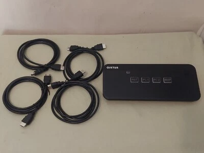 OseTub HDMI KVM Switch 2 Port 4K Dual Monitor Keyboard Mouse Peripheral Switcher - Image 1 of 4