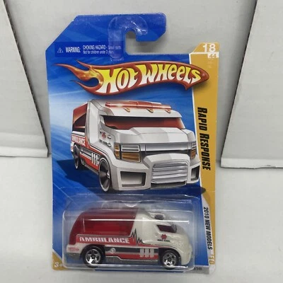 Hot Wheels 2010 Mainline New Models - Rapid Response Ambulance - R0935 NEW - Image 1 of 4