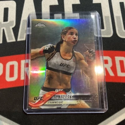 2018 TOPPS CHROME UFC REFRACTOR  #48 TECIA TORRES ⚡️ - Image 1 of 2
