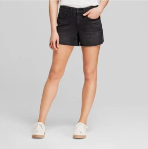 Women’s Universal Thread Cut Off Denim Short Shorts Black 4 NWT - Picture 1 of 8
