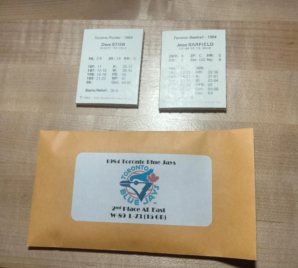 Conjunto de equipo de béisbol profesional Statis original Toronto Blue Jays-1984 Foto 1 de 1