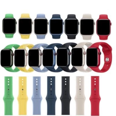 Cinturino per Apple Watch in silicone 38/40/41 42/44/45 mm SE/1/2/3/4/5/6/7 Tg L