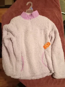 NEW Girls light purple Plush - 1/2 Zip & pull over Fleece jacket Size XXL 18 - Picture 1 of 1