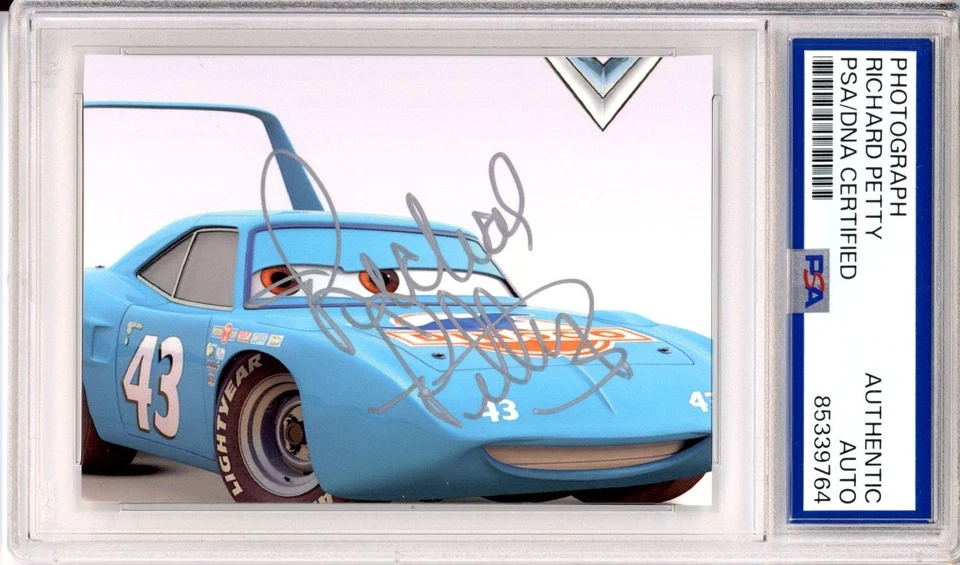RICHARD PETTY DISNEY CARS SIGNED PHOTOGRAPH AUTOGRAPHED PSA DNA COA PICTURE - Image 1 of 2