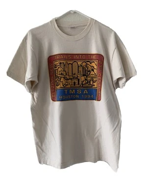 90’s single stitch trails into the 21st century Houston grunge t shirt sz L - Image 1 of 4