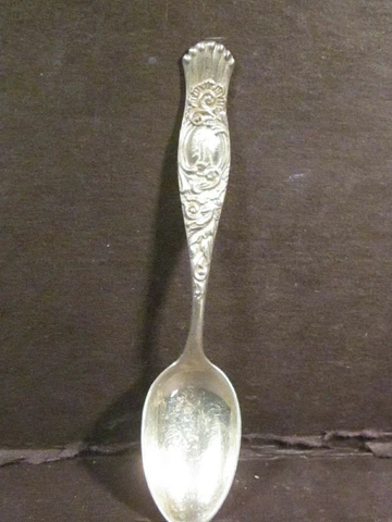Sterling Vintage JB & SM Knowles Pat 1886 KING DEMITASSE SPOON Mono K   3 1/2" Cover