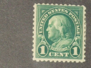 Estampilla de Estados Unidos #552 1923 1c Franklin verde profundo como nueva izquierda - Imagen 1 de 1
