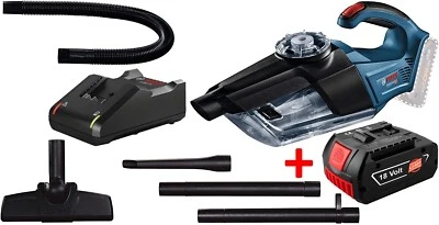 Bosch Professional Akku-Sauger GAS 18V-1, 2 Saugrohre, 4 Ah Akku + Ladegerät NEU - Bild 1 von 4